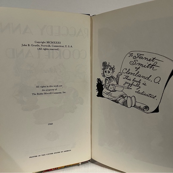 Vtg. RAGGEDY ANN STORIES/RAGGEDY ANN IN COOKIE LAND Johnny Gruelle, Lot of Two! - Picture 7 of 13